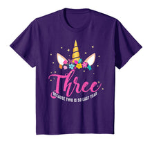Load image into Gallery viewer, 3 Years Old Birthday Girl Gifts Unicorn 3rd Birthday T-Shirt