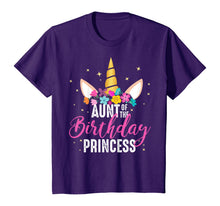 Load image into Gallery viewer, Aunt Of The Birthday Princess Aunt Gift Unicorn Birthday T-Shirt