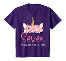 Load image into Gallery viewer, 7 Years Old Birthday Girl Gifts Unicorn 7th Birthday T-Shirt