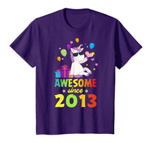 Load image into Gallery viewer, Kids Seven 7 Years Old Cute Unicorn Birthday Awesome Since 2013 T-Shirt