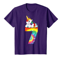 Load image into Gallery viewer, 7th Birthday Unicorn Shirt Girls Tie Dye Gift Party Outfit T-Shirt