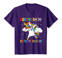 Load image into Gallery viewer, Brother of the Birthday Princess Unicorn Girl T-Shirt T-Shirt