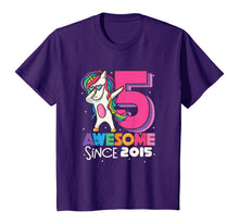 Load image into Gallery viewer, Unicorn Dabbing 5th Birthday Shirt Girls Bday Party Gift T-Shirt