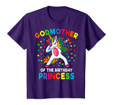 Load image into Gallery viewer, Godmother Of The Birthday Princess Dabbing Unicorn Party T-Shirt