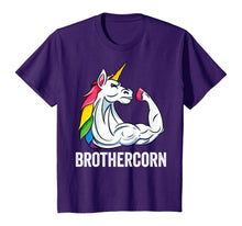 Load image into Gallery viewer, Cute Unicorn Brother Girl Birthday Party Apparel BrotherCorn T-Shirt