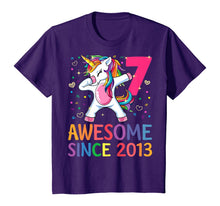 Load image into Gallery viewer, 7 Years Old 7th Birthday Unicorn Dabbing Shirt Girl Party T-Shirt