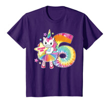 Load image into Gallery viewer, 6th Birthday Unicorn Shirt Gift for Girls Age 6 Tie Dye Tee T-Shirt