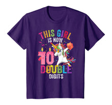 Load image into Gallery viewer, This Girl Is Now 10 Double Digits Gift Unicorn 10th Birthday T-Shirt