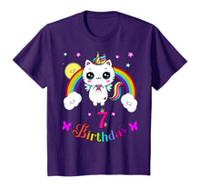 Load image into Gallery viewer, Caticorn 7th seven years Birthday Unicorn Cat Rainbow Shirt T-Shirt