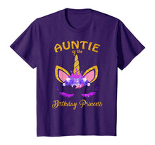 Load image into Gallery viewer, Auntie of the Birthday Princess Unicorn Girl T-Shirt