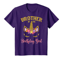 Load image into Gallery viewer, Brother Of The Birthday Girl Unicorn Matching Shirt