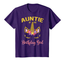 Load image into Gallery viewer, Auntie Of The Birthday Girl Party Outfit Unicorn Matching T-Shirt