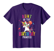 Load image into Gallery viewer, Aunt of the Birthday Princess Gift Dabbing Unicorn Girl Mom T-Shirt