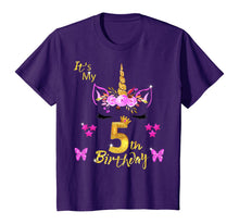 Load image into Gallery viewer, Unicorn Birthday Shirt For Girls OMG It's My 5th Birthday