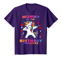 Load image into Gallery viewer, Mommy of the Birthday Princess Unicorn Girl T Shirt Outfit T-Shirt