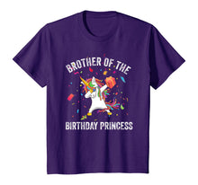 Load image into Gallery viewer, Brother of the Birthday Princess Gift Dabbing Unicorn Girl T-Shirt