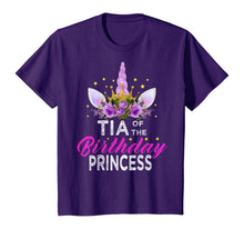 Load image into Gallery viewer, Tia Of The Birthday Princess Mother Girl Unicorn Birthday T-Shirt