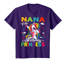 Load image into Gallery viewer, Nana Of The Birthday Princess Dabbing Unicorn Gifts T-Shirt