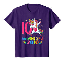 Load image into Gallery viewer, 10 Years Old 10th Birthday Unicorn Dabbing Party T-Shirt
