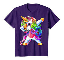 Load image into Gallery viewer, Dabbing Unicorn Birthday Shirt Girls Cute Unicorn Gift Girls
