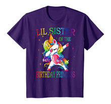 Load image into Gallery viewer, Lil Sister of the Birthday Princess Unicorn Girl T-Shirt