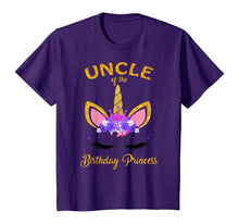 Load image into Gallery viewer, Uncle Of The Unicorn Birthday Princess Birthday Party TShirt