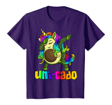 Load image into Gallery viewer, Uni Cado Dabbing Unicorn Avocado Rainbow Girl Birthday Gift T-Shirt