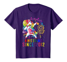 Load image into Gallery viewer, 8th Birthday Unicorn Dabbing Shirt Girl Awesome Since 2012 T-Shirt