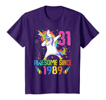 Load image into Gallery viewer, 31 Years Old 31th Birthday Unicorn Dabbing Shirt Girl Party T-Shirt