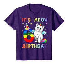 Load image into Gallery viewer, 6th Birthday Unicorn Cat 6 Years Old Caticorn Kittycorn Tee
