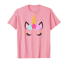 Load image into Gallery viewer, Unicorn Face Birthday T-Shirt
