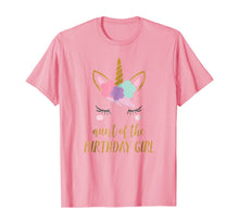 Load image into Gallery viewer, Cute Unicorn Aunt Shirt, Aunt of the Birthday Girl