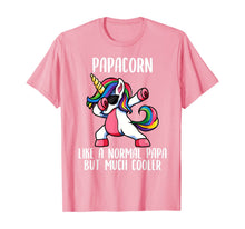 Load image into Gallery viewer, Mens Unicorn Papa Girl Birthday Party Apparel, PapaCorn Cute T-Shirt