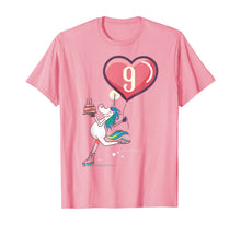 Load image into Gallery viewer, Skating UNICORN 9 year old | 9th Birthday Girl Shirt Gift