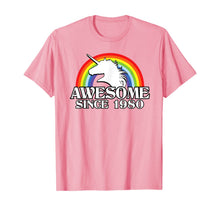 Load image into Gallery viewer, Rainbow Unicorn 40th birthday gift 1980 40 Years Old T-Shirt