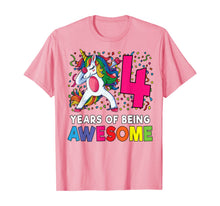 Load image into Gallery viewer, 4th Birthday Dabbing Unicorn Party Gift 4 Years Old Girls T-Shirt