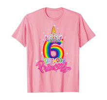 Load image into Gallery viewer, Birthday Princess Unicorn 6 Year Old 6th Birthday Girl Kids T-Shirt