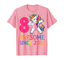 Load image into Gallery viewer, 8 Years Old 8th Birthday Unicorn Dabbing Shirt Girl Party T-Shirt