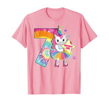 Load image into Gallery viewer, 7th Birthday Unicorn Shirt Gift for Girls Age 7 Tie Dye Tee