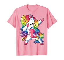 Load image into Gallery viewer, Dabbing Unicorn T shirt Girls Kids Women Rainbow Unicorns
