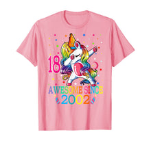 Load image into Gallery viewer, Awesome Since 2002 Dabbing Unicorn 18th Birthday Gift Girls T-Shirt