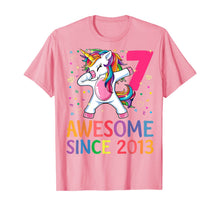Load image into Gallery viewer, 7 Years Old 7th Birthday Unicorn Dabbing Shirt Girl Party T-Shirt