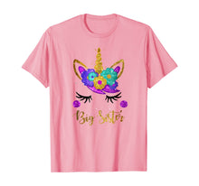 Load image into Gallery viewer, Big Sister Unicorn Birthday Girl T-Shirt Unicorn Gift Womens