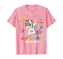 Load image into Gallery viewer, Dabbing Unicorn Awesome Since 2010 - 10th Birthday T-Shirt