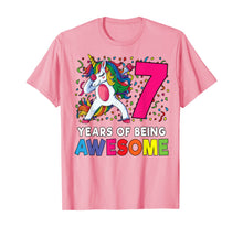 Load image into Gallery viewer, 7th Birthday Dabbing Unicorn Party Gift 7 Years Old Girls T-Shirt