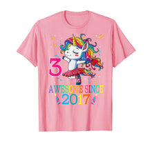 Load image into Gallery viewer, 3rd Birthday Unicorn Awesome Since 2017 T-Shirt