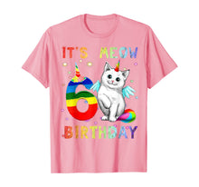 Load image into Gallery viewer, 6th Birthday Unicorn Cat 6 Years Old Caticorn Kittycorn Tee