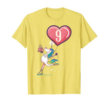 Load image into Gallery viewer, Skating UNICORN 9 year old | 9th Birthday Girl Shirt Gift
