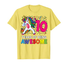 Load image into Gallery viewer, 10th Birthday Dabbing Unicorn Party Gift 10 Years Old Girl T-Shirt