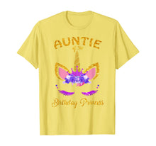 Load image into Gallery viewer, Auntie of the Birthday Princess Unicorn Girl T-Shirt